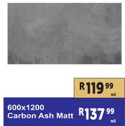 600 x 1200 Carbon Ash Matt-Per Sqm
