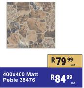 400 x 400 Matt Peble 28476-Per Sqm
