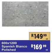 600 x 1200 Spanish Bianco Polished-Per Sqm