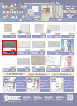 K Carrim Builders Mecca : 61st Birthday Sale (26 September - 24 November 2025), page 16