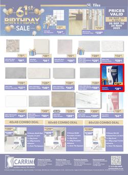 K Carrim Builders Mecca : 61st Birthday Sale (26 September - 24 November 2025), page 16
