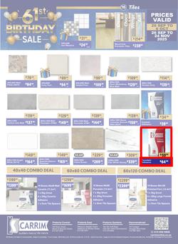 K Carrim Builders Mecca : 61st Birthday Sale (26 September - 24 November 2025), page 16