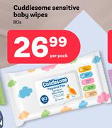 Cuddlesome Sensitive Baby Wipes-80s Per Pack