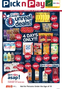 Pick n Pay : Unreal Deals (25 September - 28 September 2025)