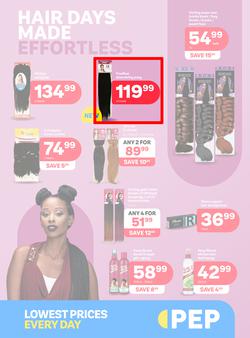 PEP Namibia : Hair Days Made Effortless (25 September - 11 October 2025), page 1