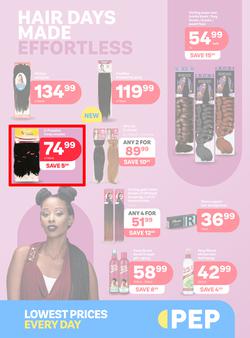 PEP Namibia : Hair Days Made Effortless (25 September - 11 October 2025), page 1