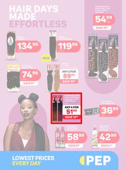 PEP Namibia : Hair Days Made Effortless (25 September - 11 October 2025), page 1