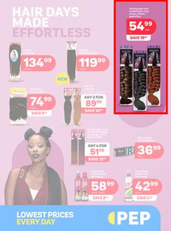 PEP Namibia : Hair Days Made Effortless (25 September - 11 October 2025), page 1