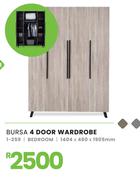 Bursa 4 Door Wardrobe Bedroom 1404 x 460 x 1905mm 1-259