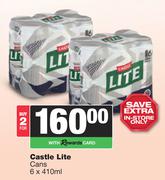 Castle Lite Cans-For 2 x 6 x 410ml