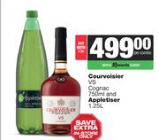Courvoisier VS Cognac 750ml & Appletiser 1.25L-Both For