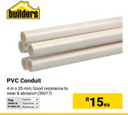 Builders PVC Conduit 36017-4m x 20mm Each