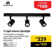 Design House 3 Light Interior Spotlight