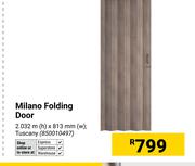 Milano Folding Door 850010497-2032m (h) x 813mm (w)