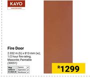 Kayo Fire Door 30051-2.032 m(h) X 813nn(w)