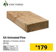 York Timbers SA Untreated Pine 8770-38mm X 114mm X 6.0m
