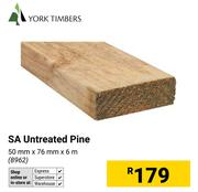 York Timbers SA Untreated Pine 8962-50mm X 76mm X 6mm