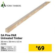 York Timbers SA Pine PAR Untreated Timber 5238-38mm X 38mm X 6.0m