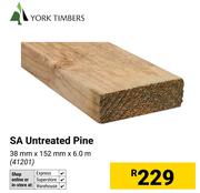 York Timbers SA Untreated Pine 41201-38mm X 152mm X 6.0mm