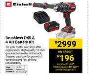 Einhell Brushless Drill & 4Ah Battery Kit