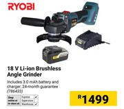 Ryobi 18V Li-Ion Brushless Angle Grinder