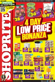 Shoprite KwaZulu-Natal : Low Price Bonanza (09 October - 12 October 2025)