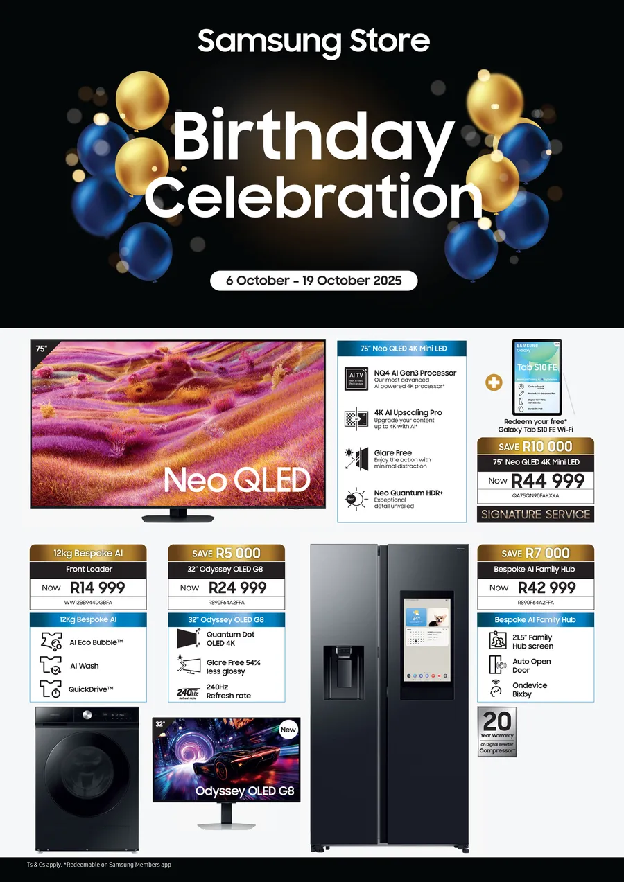 Samsung : Birthday Celebration (06 October - 19 October 2025)