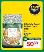 Lifestyle Food Rolled Oats Bag-1Kg