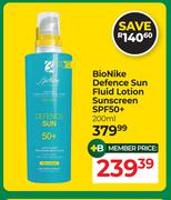 Bio-Nike Defence Sun Fluid Lotion Sunscreen SPF50+-200ml