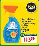 Sun Lab Sport Sunscreen Trigger Spray SPF50-250ml