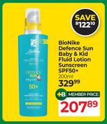 Bio-Nike Defence Sun Baby & Kid Fluid Lotion Sunscreen SPF50+-200ml