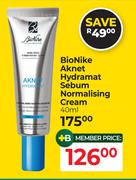Bio-Nike Aknet Hydramat Sebum Normalising Cream-40ml