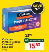 Cuticura Pimple Rescue Charcoal Soap Bar-100g