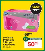 Molicare Premium 2 Drops Lady Pads 14 Pack