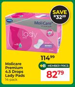 Molicare Premium 4.5 Drops Lady Pads 14 Pack