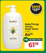 Baby Things Honey Body Wash-1L