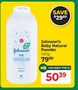 Johnson's Baby Natural Powder-400g