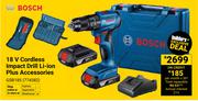 Bosch 18V Cordless Impact Drill Li-Ion Plus Accessories GSB185 774382