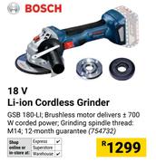 Bosch 18V Li-Ion Cordless Grinder 754732