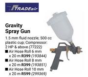 Tradeair Gravity Spray Gun Air Hose Roll 10mm x 20m
