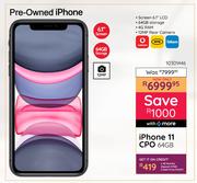 Apple iPhone 11 CPO 64GB 10301446