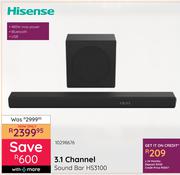 Hisense 3.1 Channel Soundbar HS3100 10298676