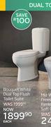 Bonquet White Dual Top Flush Toilet Suite