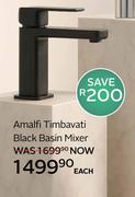 Amalfi Timbavati Black Basin Mixer-Each