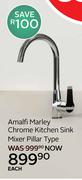 Amalfi Marley Chrome Kitchen Sink Mixer Pillar Type-Each