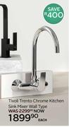 Tivoli Trento Chrome Kitchen Sink Mixer Wall Type-Each