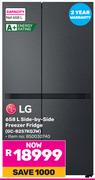 LG 658L Side by Side Freezer Fridge (GC-B257KQJW)
