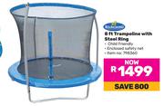 Bounceking 8Ft Trampoline With Steel Ring