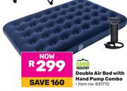 Camp Master Double Air Bed With Hand Pump Combo 831770