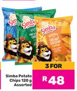 Simba Potato Chips Assorted-For 3 x 120g